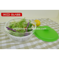 3.7 high borosilicate oven safe glass pot with PP lid and silicon handle